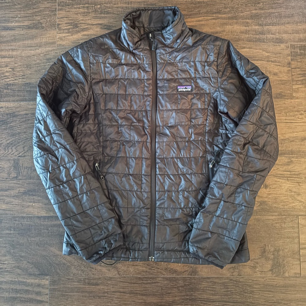 Patagonia Black Nano Puff Jacket Lightweight Sz Small - Picture 3 of 6